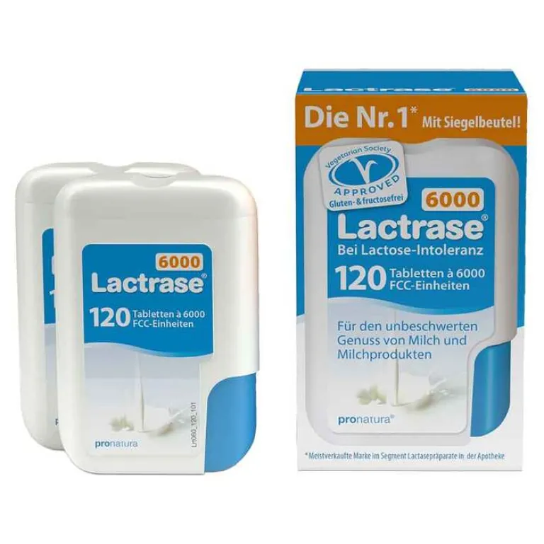 Lactrase Laktase-6.000 FCC Tabletten im Klickspender Doppelpack, 2X120 St