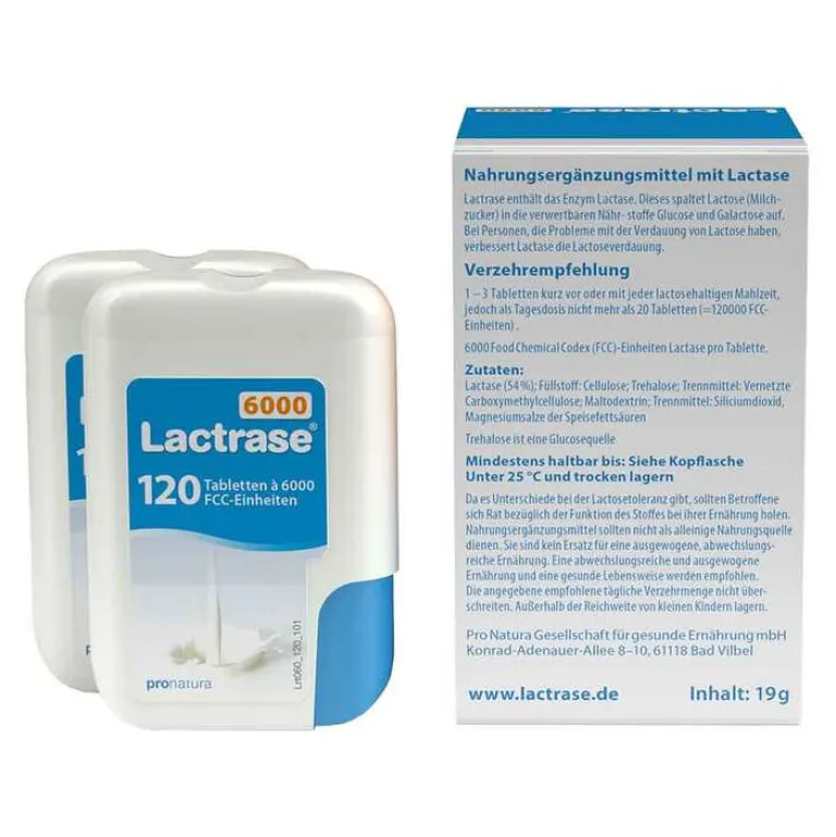 Lactrase Laktase-6.000 FCC Tabletten im Klickspender Doppelpack, 2X120 St
