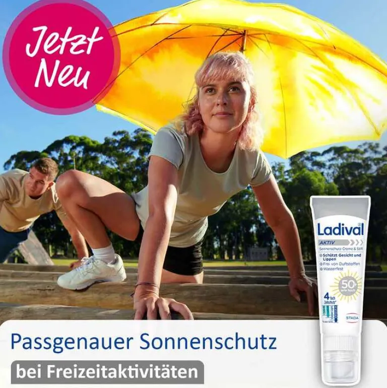 Ladival Gesicht-Aktiv Sonnenschutz Creme & Stift LSF 50 + , 30 ml