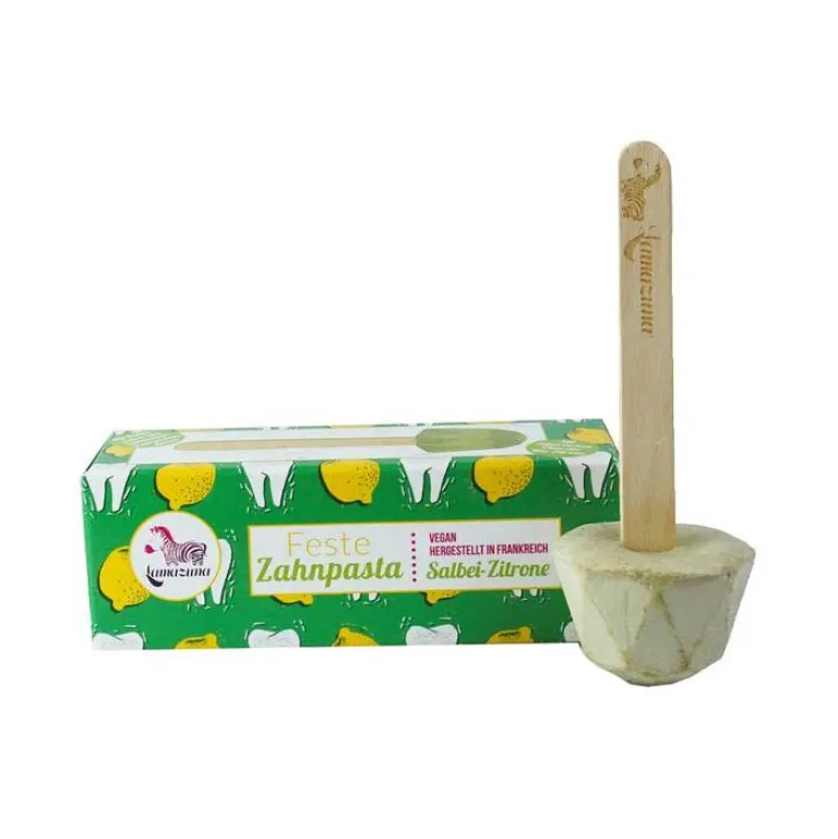 Wasserneutral GmbH Lamazuna Feste Zahnpasta Salbei-Zitrone, 17 g- Mund- Und Zahnpflege