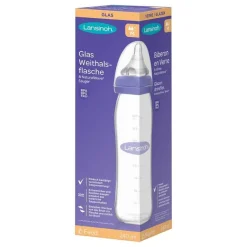 Glas Weithalsflasche 240 ml mit Sauger M, 1 St^Lansinoh Outlet