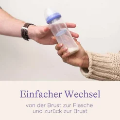 Glas Weithalsflasche 240 ml mit Sauger M, 1 St^Lansinoh Outlet