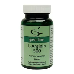 Green line Nutritheke Aminosäuren|Aminosäuren-L-Arginin 500 Kapseln, 60 St