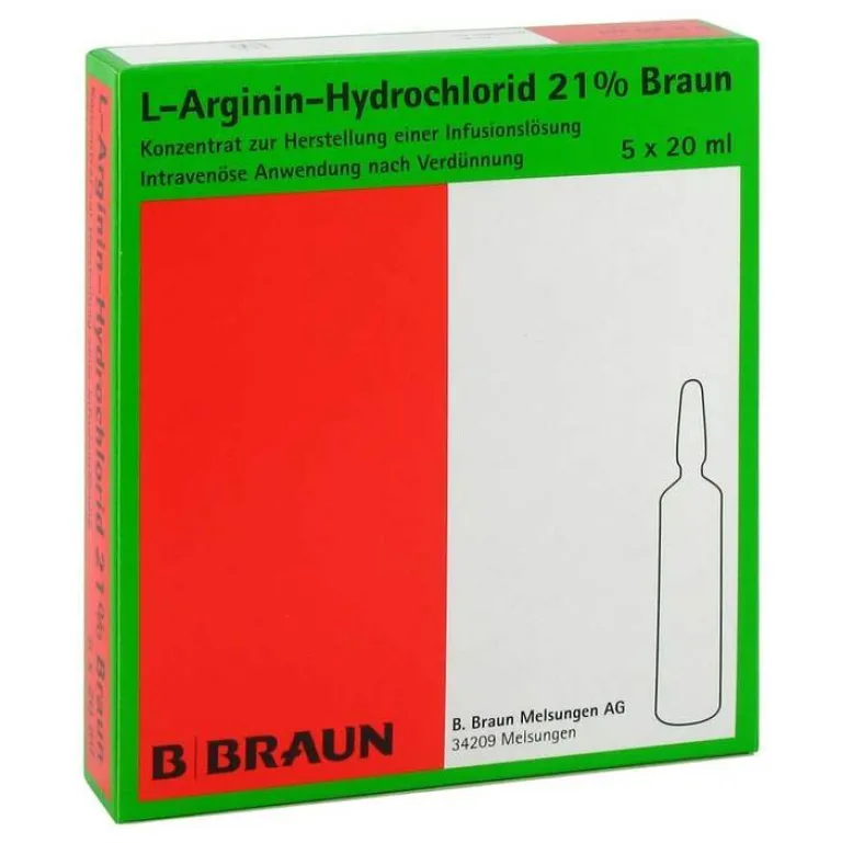 B. Braun L-Arginin-Hydrochlorid 21% Elek.-Konzentrat Infusionsls, 5X20 ml- Aminosäuren