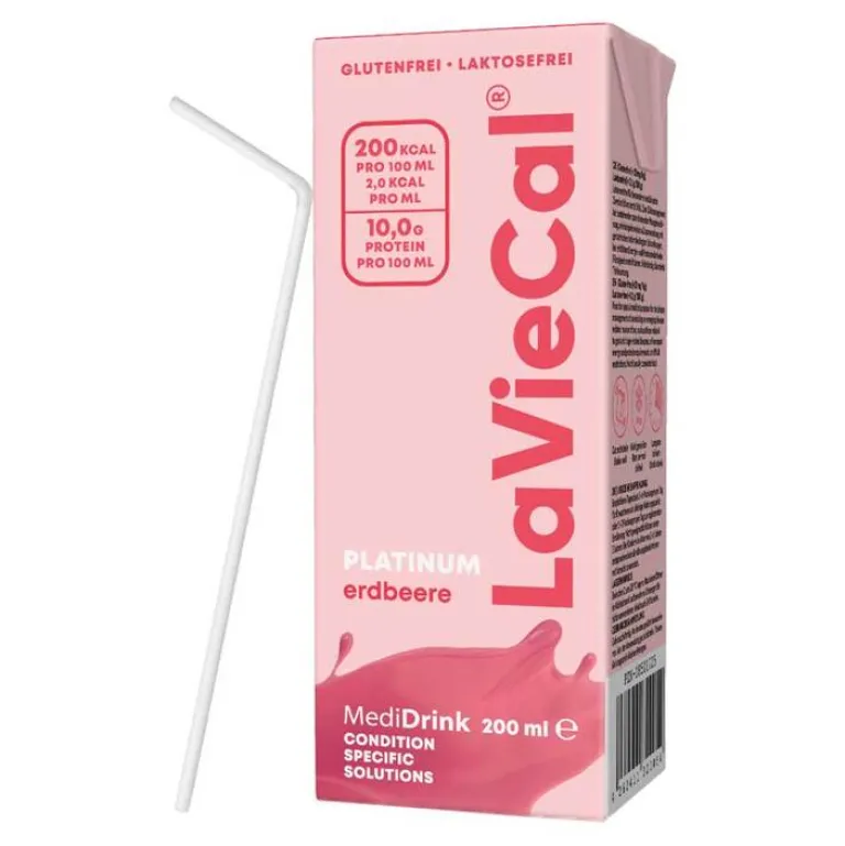 LaVieCal Platinum Drink Erdbeere, 200 ml- Trinknahrung
