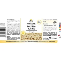 Lecithin 500 mg Kapseln, 100 St^Warnke New