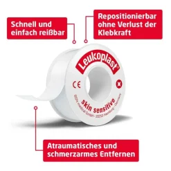 Leukoplast Rollenpflaster-® skin sensitive 1,25 cm x 2,6 m , 1 St