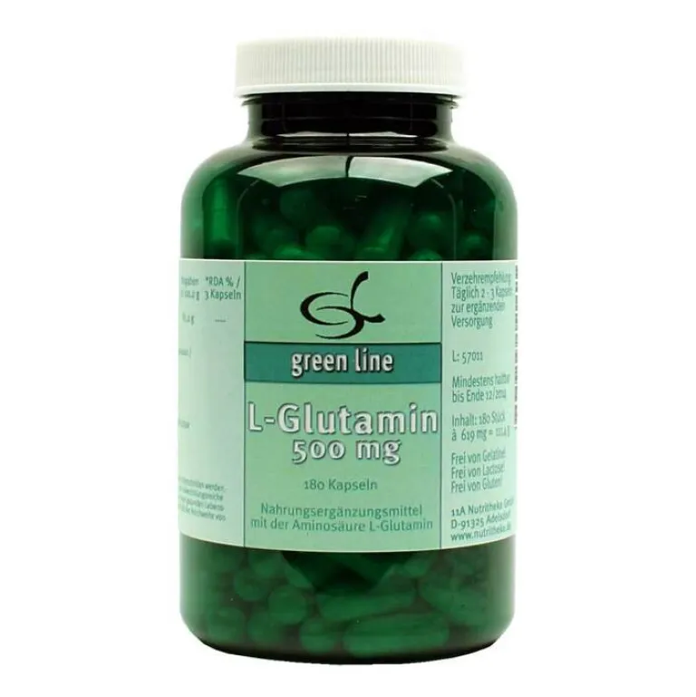 L-Glutamin 500 mg Kapseln, 180 St^Green line Nutritheke Discount