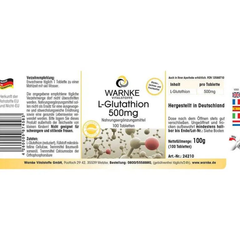 L-Glutathion 500 mg Tabletten, 100 St^Warnke Online