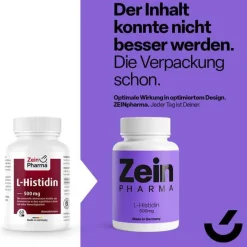 Zein Pharma L-Histidin 500 mg Kapseln, 60 St- Aminosäuren