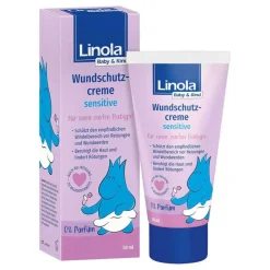 Linola Haut- & Haarpflege|Für Kinder-Baby & Kind Wundschutzcreme sensitive, 50 ml