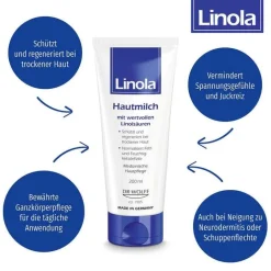 Linola Trockene & Sensible Haut|Körpermilch & Lotionen-Hautmilch, 200 ml