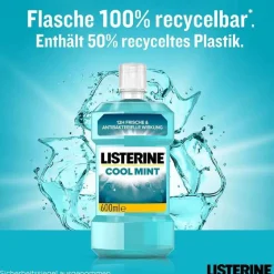 Listerine Mundspülung|Mundpflege-Cool Mint Lösung, 600 ml