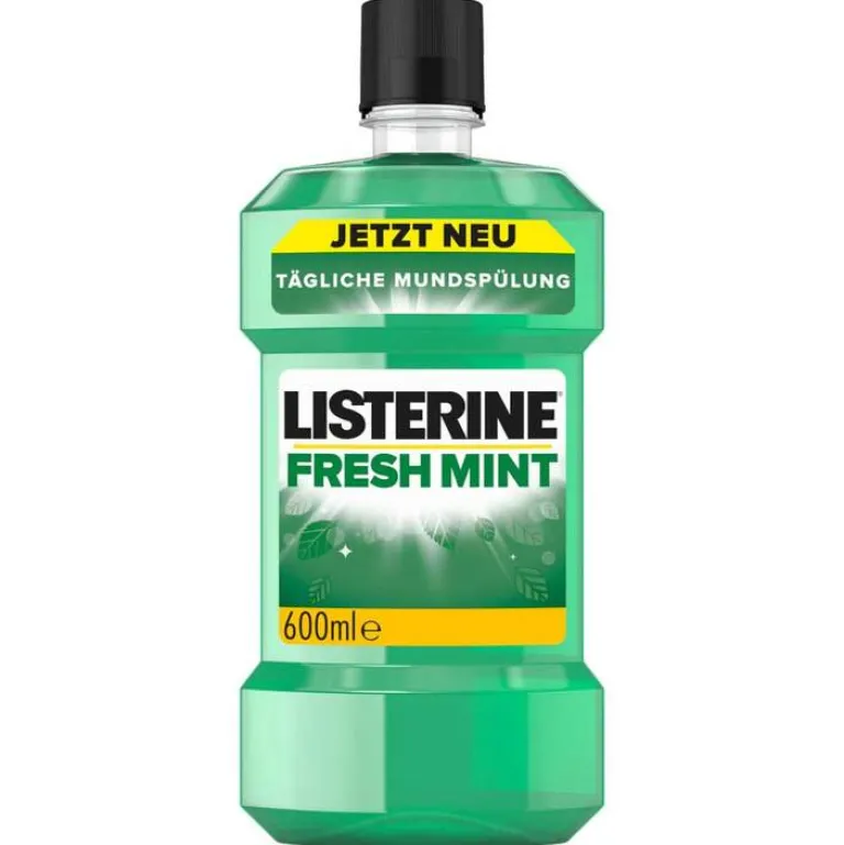 Listerine Fresh Mint Mundspülung, 600 ml- Mundspülung