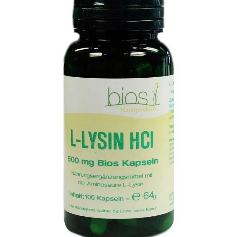 Bios Medical Services Aminosäuren-L-Lysin HCL 500 mg Bios Kapseln, 100 St