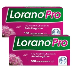 Lorano Desloratadin|Allergie Tabletten-Pro 5 mg Filmtabletten, 2x100 St
