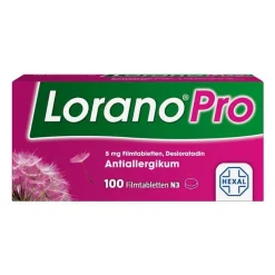 Lorano Pro 5 mg Filmtabletten, 100 St- Desloratadin|Allergie Tabletten