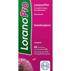 Lorano ®Pro Lösung zum Einnehmen, 50 ml- Desloratadin|Allergie Medikamente