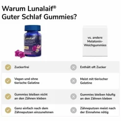 Lunalaif Guter Schlaf Gummies, 30 St- Melatonin Tabletten