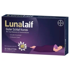 Lunalaif Melatonin Tabletten-Guter Schlaf Kombi Tabletten, 30 St