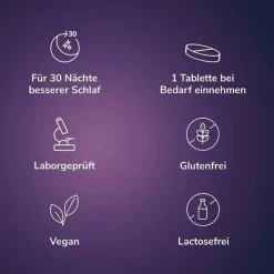 Lunalaif Melatonin Tabletten-Guter Schlaf Kombi Tabletten, 30 St