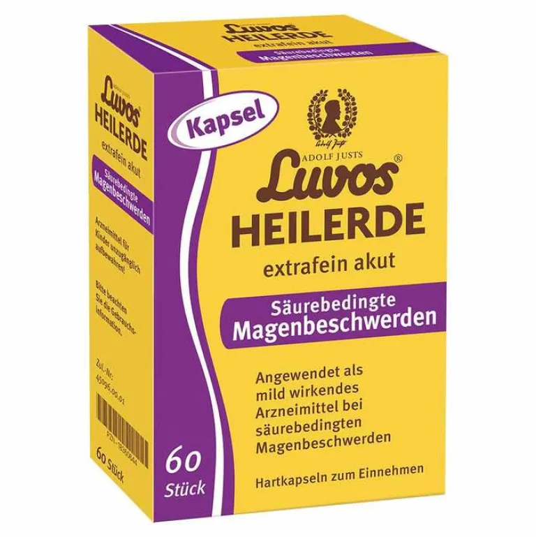 Luvos Heilerde extrafein akut Säurebedingte Magenbeschwerden Kapseln , 60 St- Sodbrennen Medikamente