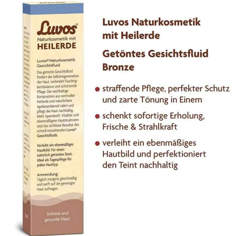 Naturkosmetik getöntes Gesichtsfluid bronze, 50 ml^Luvos Best