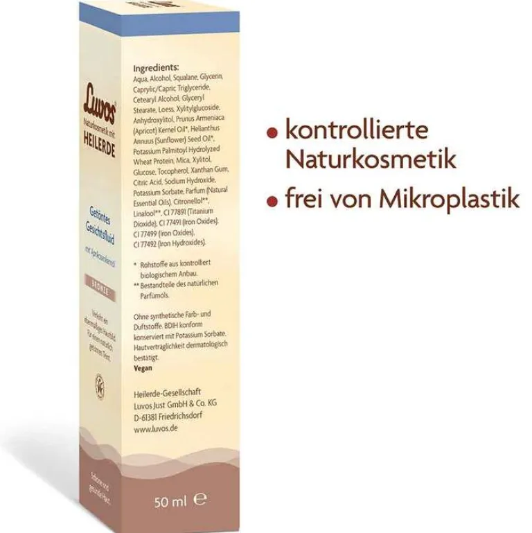 Naturkosmetik getöntes Gesichtsfluid bronze, 50 ml^Luvos Best