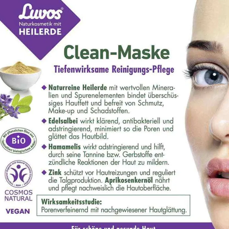Naturkosmetik Heilerde Clean-Maske, 2X7.5 ml^Luvos Outlet