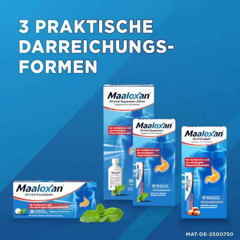 Maaloxan Sodbrennen Medikamente-25 mVal Kautabletten, 20 St