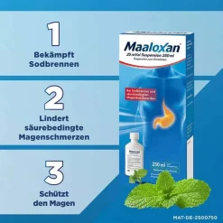 Maaloxan 25 mVal Suspension, 250 ml- Sodbrennen Medikamente