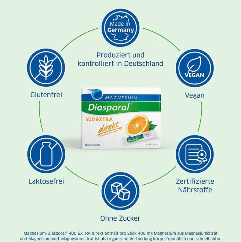 Magnesium Diasporal 400 Extra direkt Granulat, 20 St- Magnesium|Muskulatur