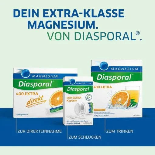 Magnesium Diasporal Magnesium|Muskulatur-400 Extra direkt Granulat, 50 St