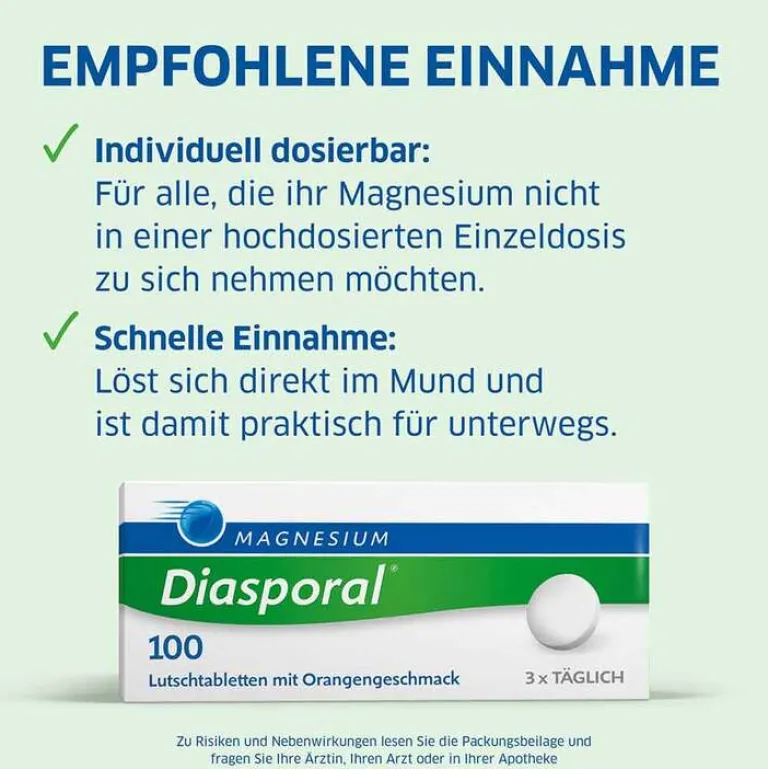 Magnesium Diasporal 100 Lutschtabletten, 50 St- Magnesium