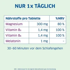 Magnesium Diasporal pro Schneller Einschlafen direkt, 30 St- Melatonin Tabletten