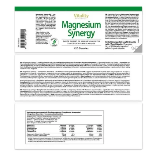 Magnesium Synergy Komplex Glycinat Malat & Citrat, 120 St^Vision Healthcare Discount