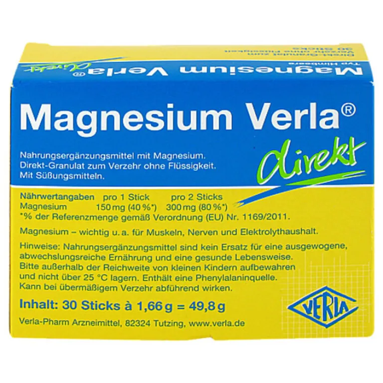 Verla Magnesium-Magnesium direkt Granulat Himbeere, 30 St