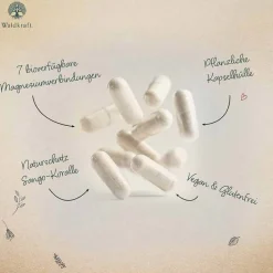 Erdling Magnesium-Komplex 7in1 Sangokoralle Kapseln , 120 St- Magnesium