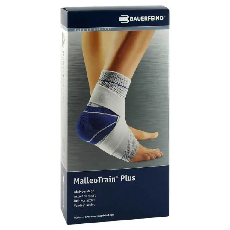 Bauerfeind Malleotrain Plus Größe 5 links titan Sprunggelenkb., 1 St- Knöchel- & Sprunggelenkbandagen