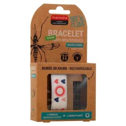 Manouka Mückenschutz Armband Junior Herzen, 1 P- Zeckenspray|Mückenschutz