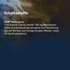 Mar Meerwasser Nasenspray|Schnupfen & Nasennebenhöhlen-Nasenspray Plus Pflege, 20 ml
