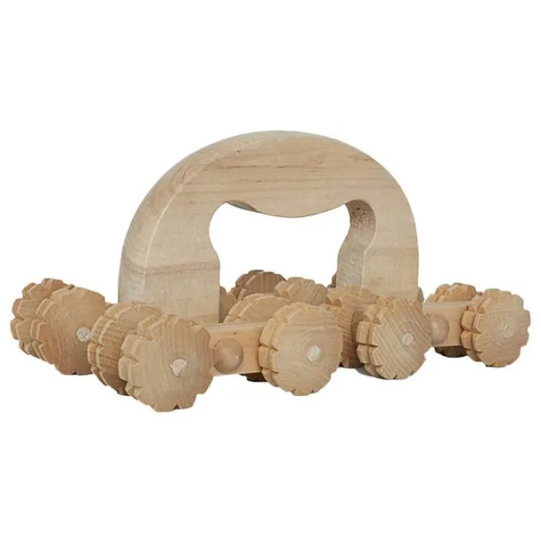 Massagegeräte-Massageroller Holz mit Bügel + 8 Achsen, 1 St