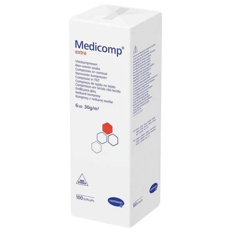 Sterile Kompressen-Medicomp Extra Kompressen 7,5x7,5 cm unsteril, 100 St