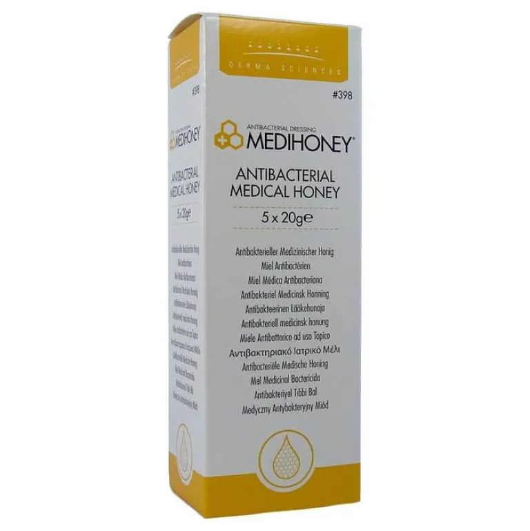 Medihoney Antibakterieller Medizinischer Honig, 5X20 g- Wund- & Heilsalbe