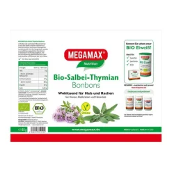 Bonbons & Pastillen-Megamax Bio Salbei-Thymian Bonbons, 85 g