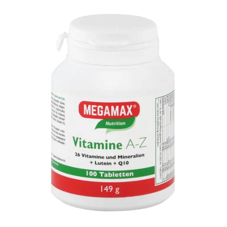 Megamax Vitamine A-Z + Q10 + Lutein Tabletten, 100 St- Lutein