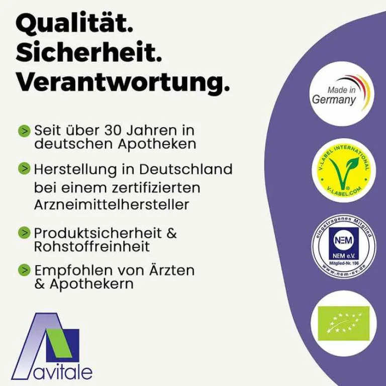 Melatonin + Passionsblume + Baldrian Kapseln, 120 St^Avitale Outlet