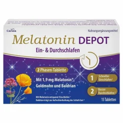 Pharma Peter Melatonin Depot Ein- & Durchschlaf-Tabletten, 15 St- Melatonin Tabletten