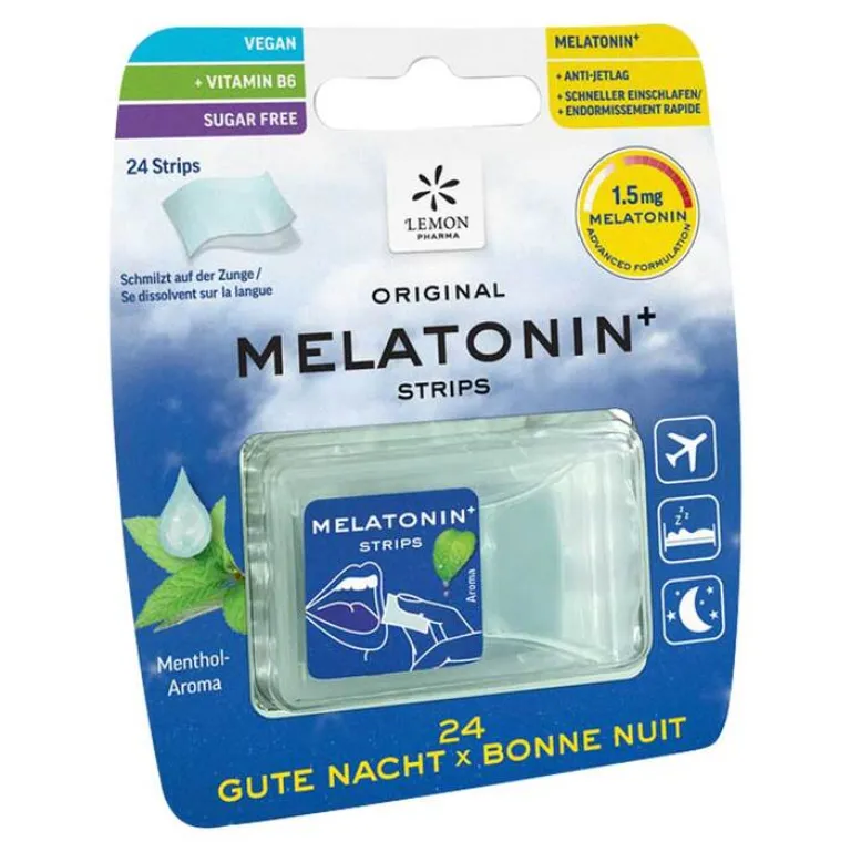 Lemon Pharma Melatonin Strips Zungenstreifen, 24 St- Melatonin Tabletten