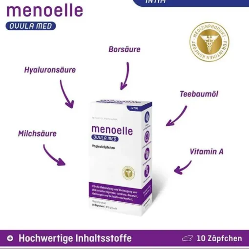 Menoelle Intimpflege-Ovula med Vaginalovula, 10 St